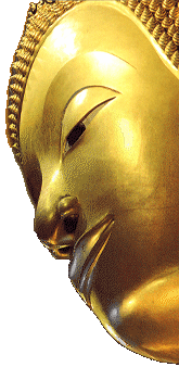Buddhism: Face of Golden Buddhist Idol