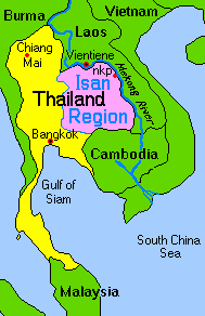 Map of Thailand and Vicinity